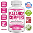 thumbnail image 1 of Simply Potents Feminine Balance Complex - Candida Cleanse, Vaginal & Gut Health, Probiotics, 60 Capsules, 1 of 7