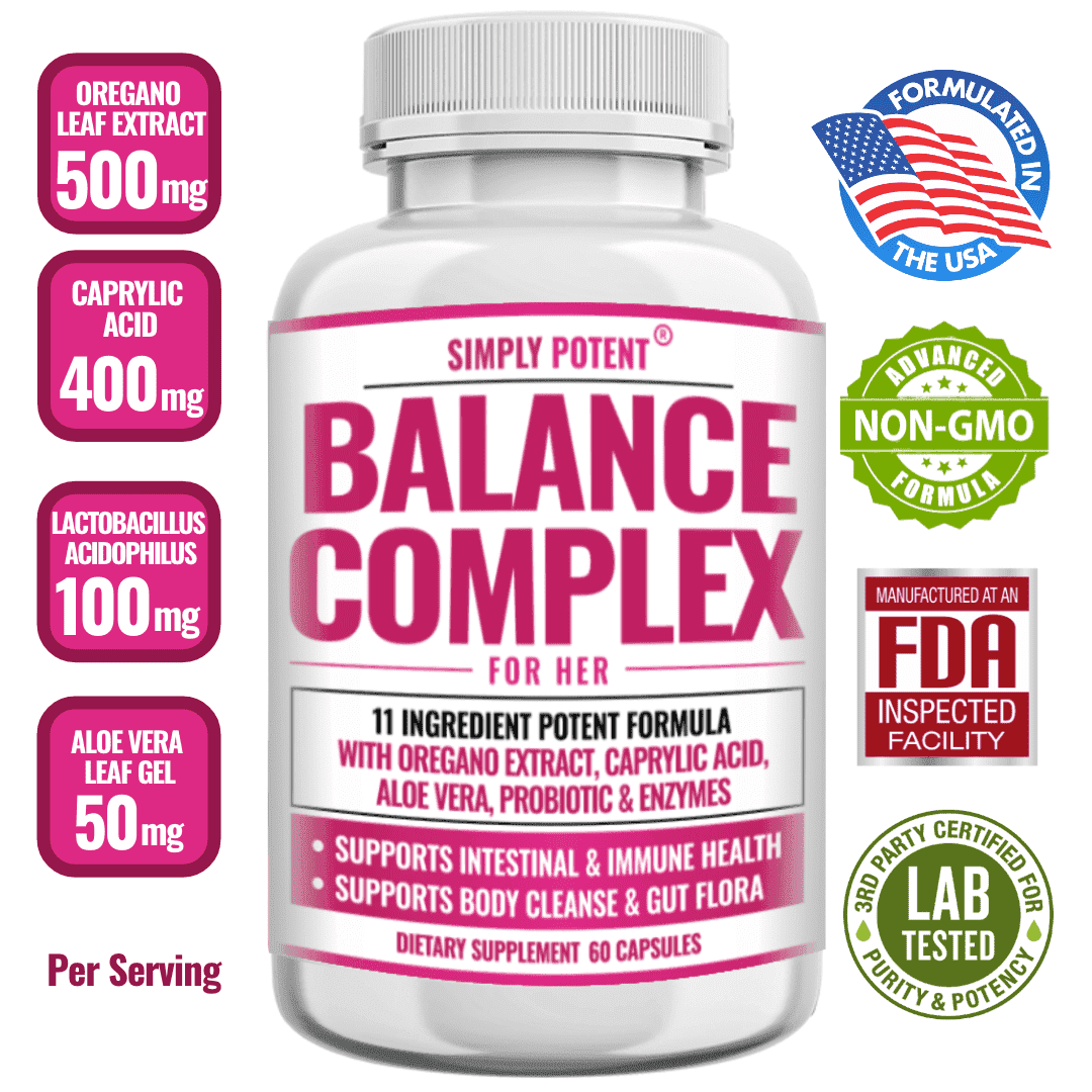 Simply Potents Balance Complex Supplement for Women, Candida