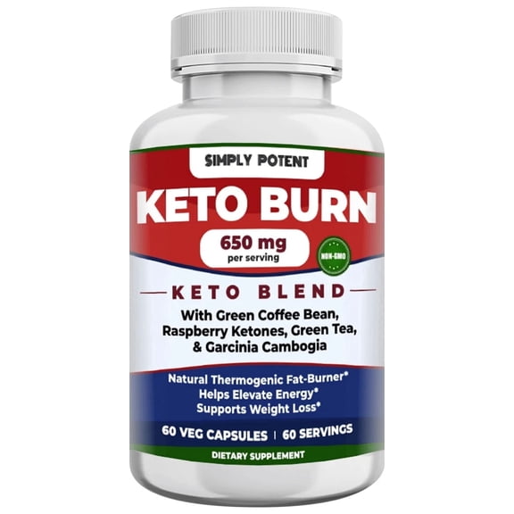 Simply Potents Keto Weight Loss Diet Pills Green Tea & Coffee Extract 30-Day Supply