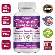 Simply Potent Menopause & Perimenopause Relief Supplement, Hormone Balance for Women, Black Cohosh