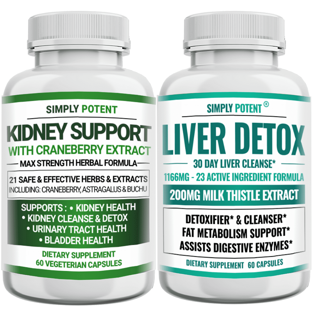 Simply Potents Kidney Support & Liver Detox Supplement with