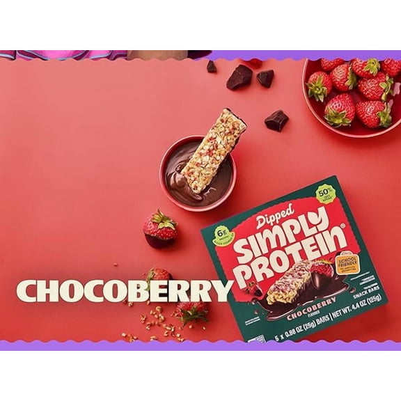 Simplyprotein Bar Dipped Chocoberry, 4.4 OZ