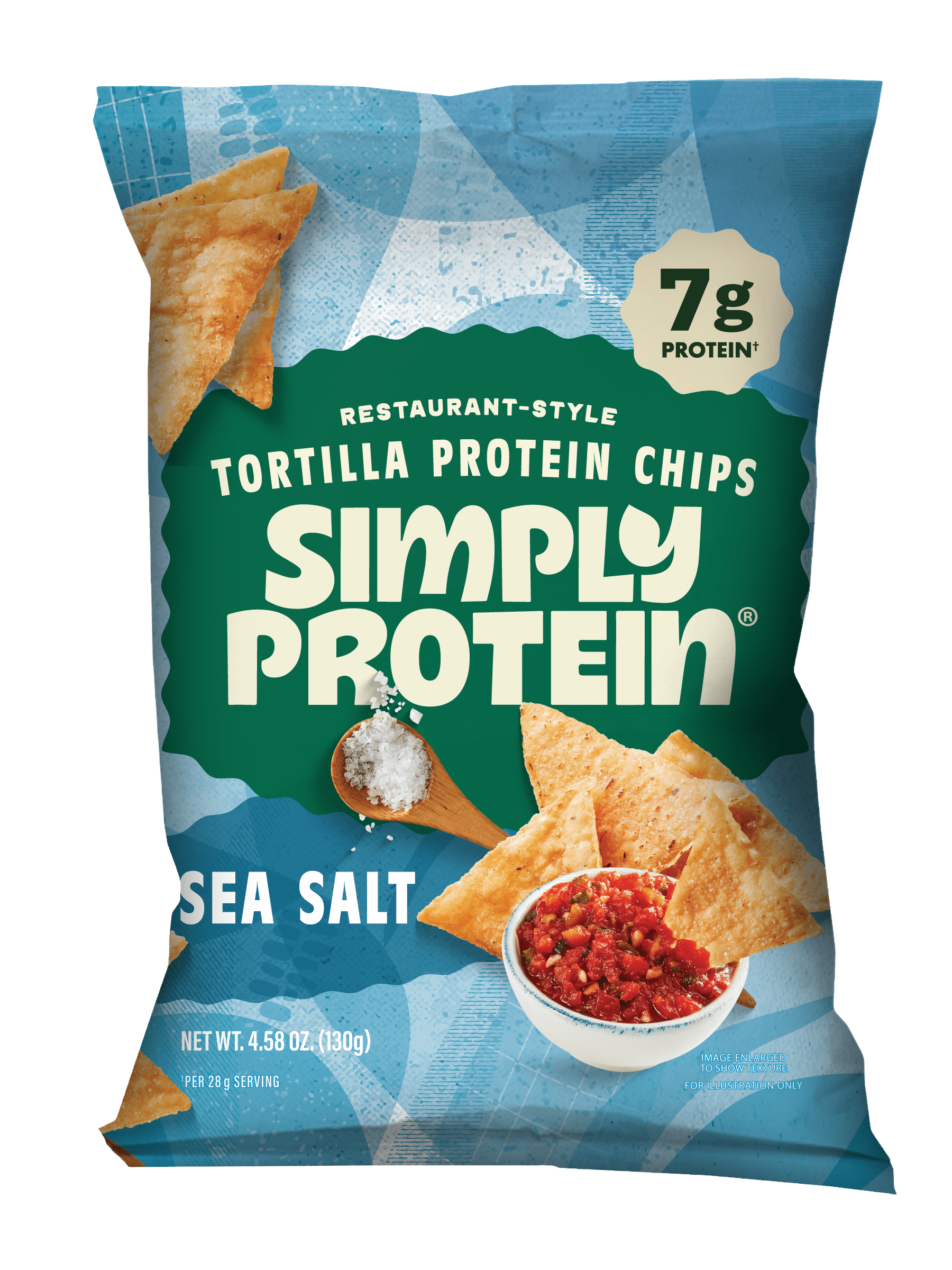SimplyProtein® Restaurant Style Tortilla Chips Sea Salt, 7g Protein, Gluten Free, 1 Pack, 4.58 oz