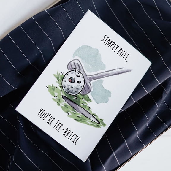 Simply Putt Golf Card  Youre Tee-rrific Design  Blank Inside with Envelope  Perfect for Golf Lovers, Birthdays, or Encouragement