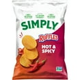 thumbnail image 1 of Ruffles Simply Potato Chips Hot & Spicy Flavored, 7.5 oz Bag, 1 of 7