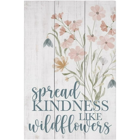Simply Said, INC Rustic Pallets Kindness Sign - Spread Kindness Like Wildflowers - 16 x 10.5 inch Wood Plaque - Made in USA - RUS1529