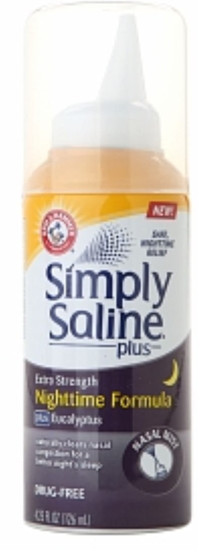 Simply Saline Plus Nighttime Formula Nasal Mist, Eucalyptus, Extra  Strength, 4.6 fl oz - 2pc