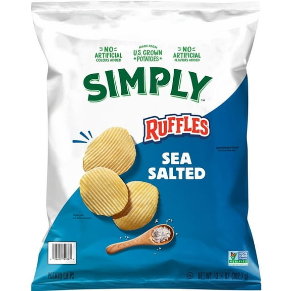 Simply Sea Salted Flavored Potato Chips, 13.5 oz.