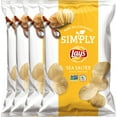 Simply Sea Salted Thick Cut Non GMO Gluten Potato Chips 8.5 Oz (4)