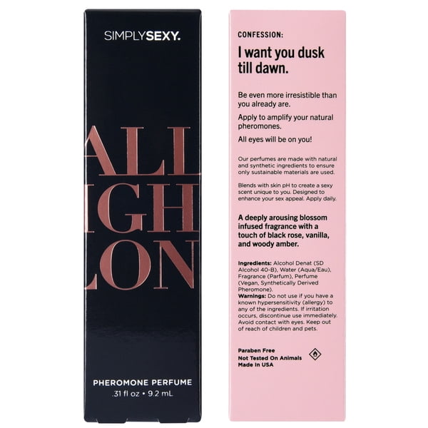 Simply Sexy Pheromone Perfume Spray, All Night Long Scent, 0.31 fl
