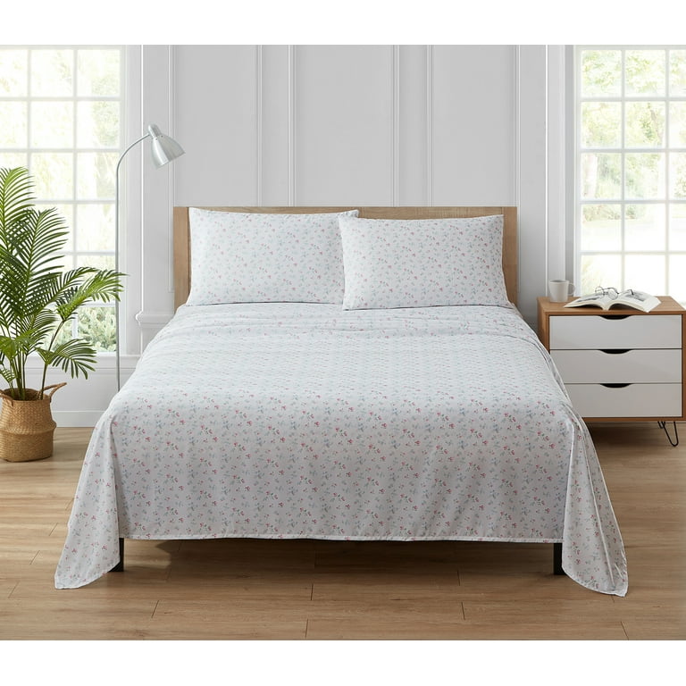 Shabby Chic King Floral Sheet Set - Soft Microfiber