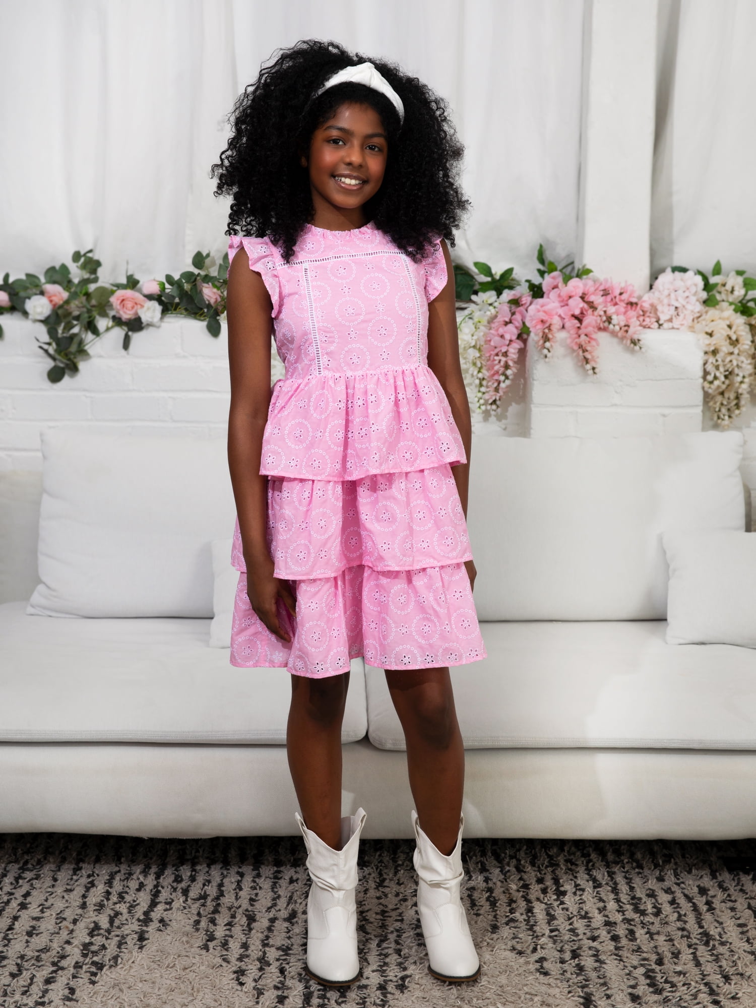 Girls eyelet dress hotsell