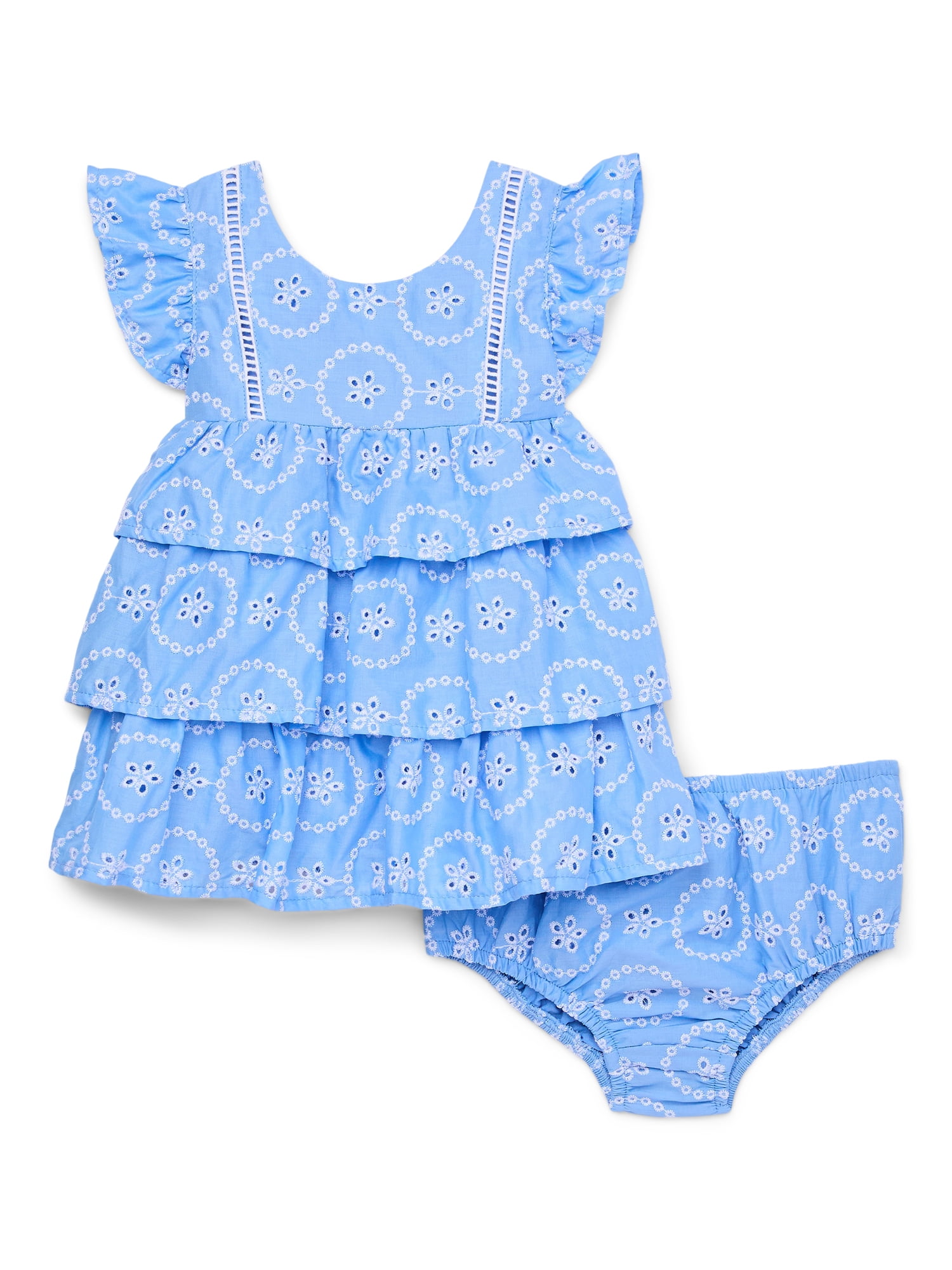 Simply Shabby Chic Just Me & Mommy Girls Matching Windowpane Eyelet Dress,  Sizes 4-12 - Walmart.com