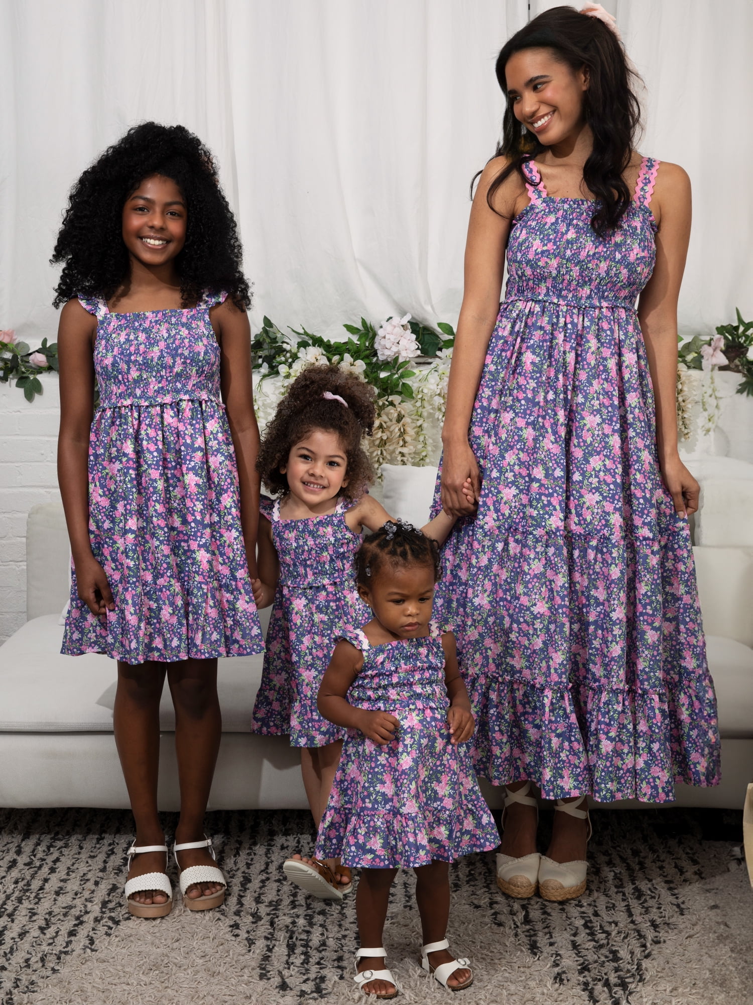 Simply Shabby Chic Just Me & Mommy Womens Matching Smocked Floral Dress, Sizes S-XXXL
