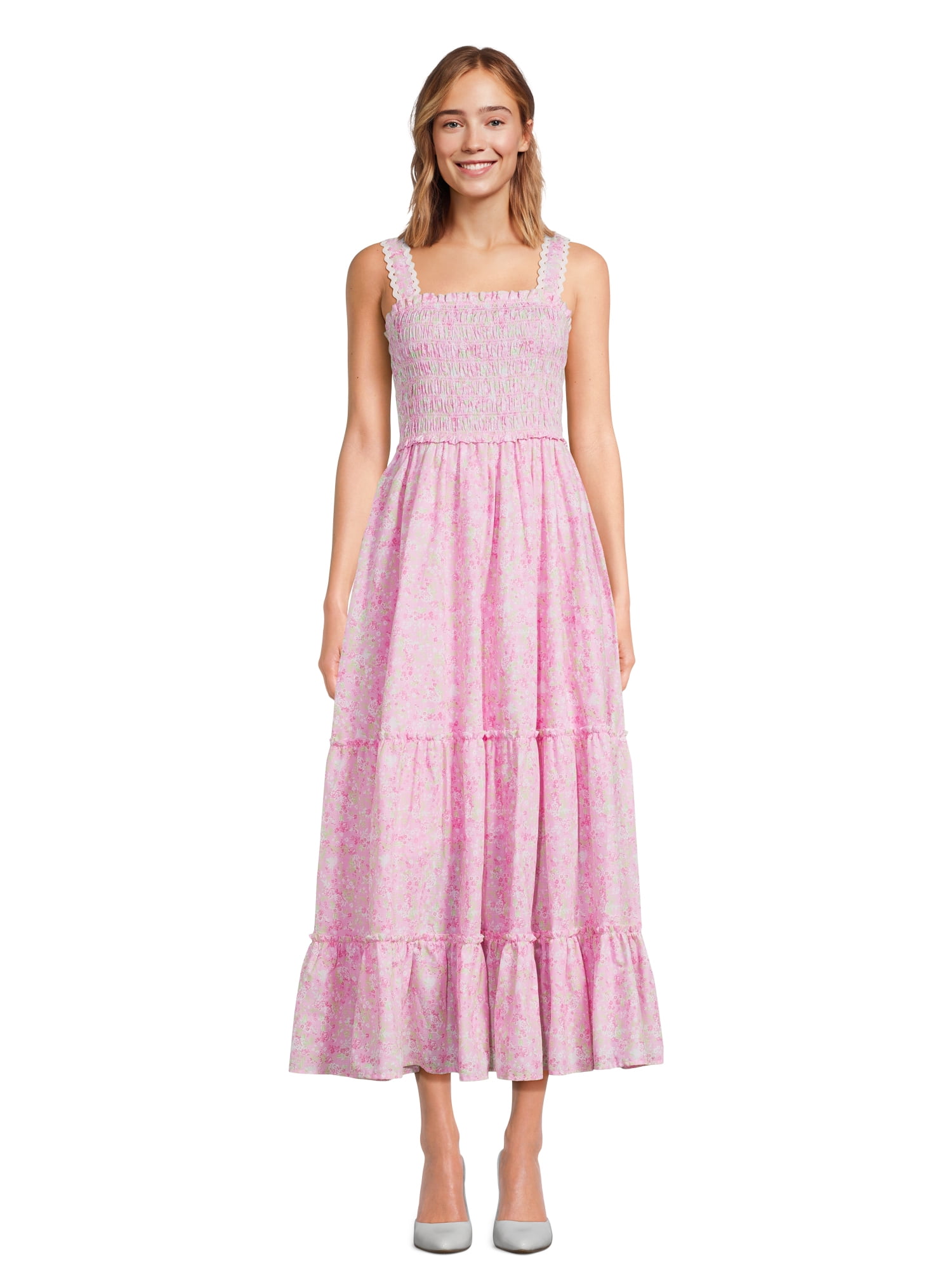 Just Me & Mommy Womens Matching Smocked Floral Dress, Sizes S-XXXL