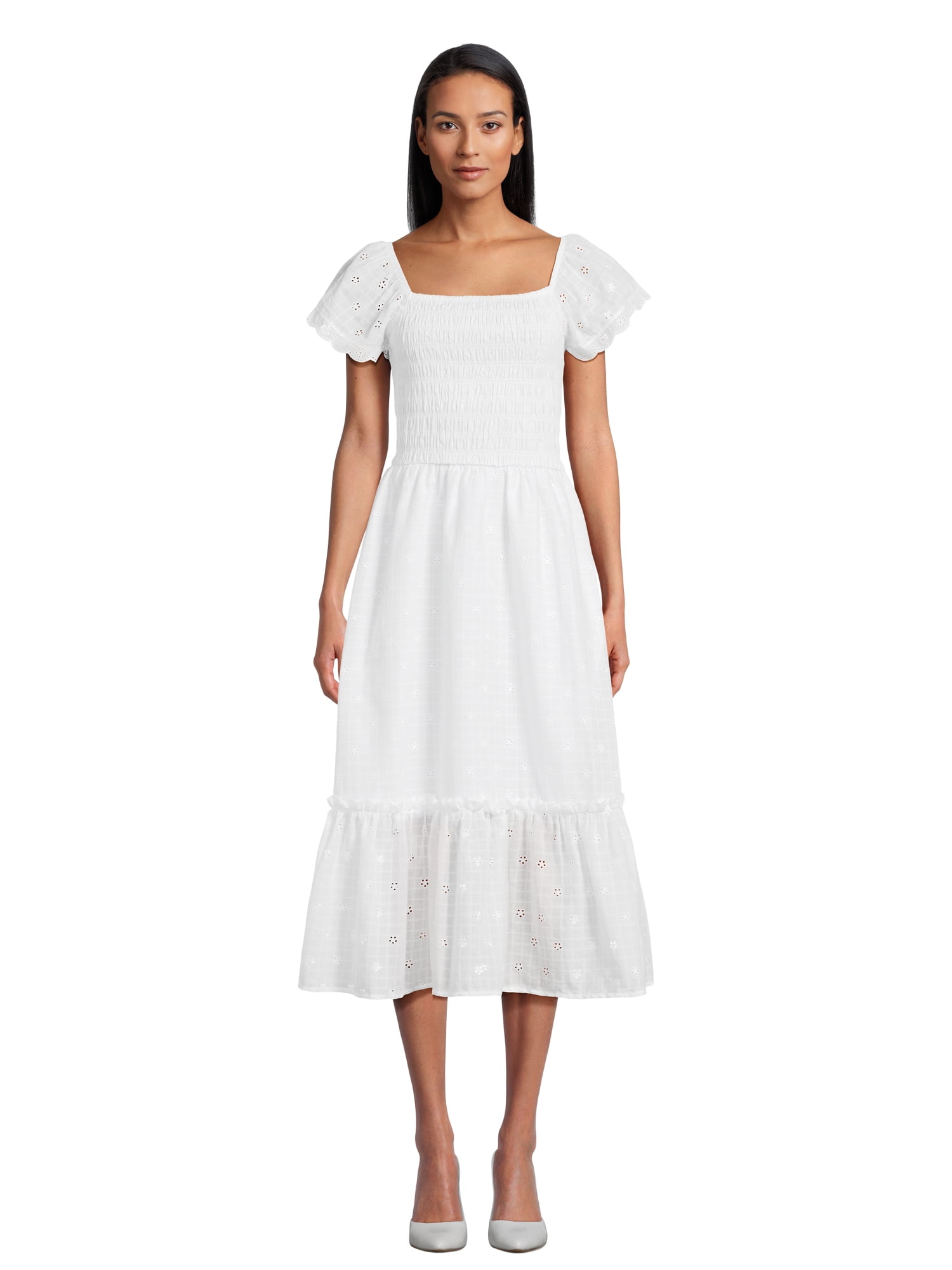 white shabby chic dress