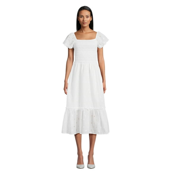 Simply Shabby Chic Just Me & Mommy Womens Matching Windowpane Eyelet Dress, Sizes S-XXXL