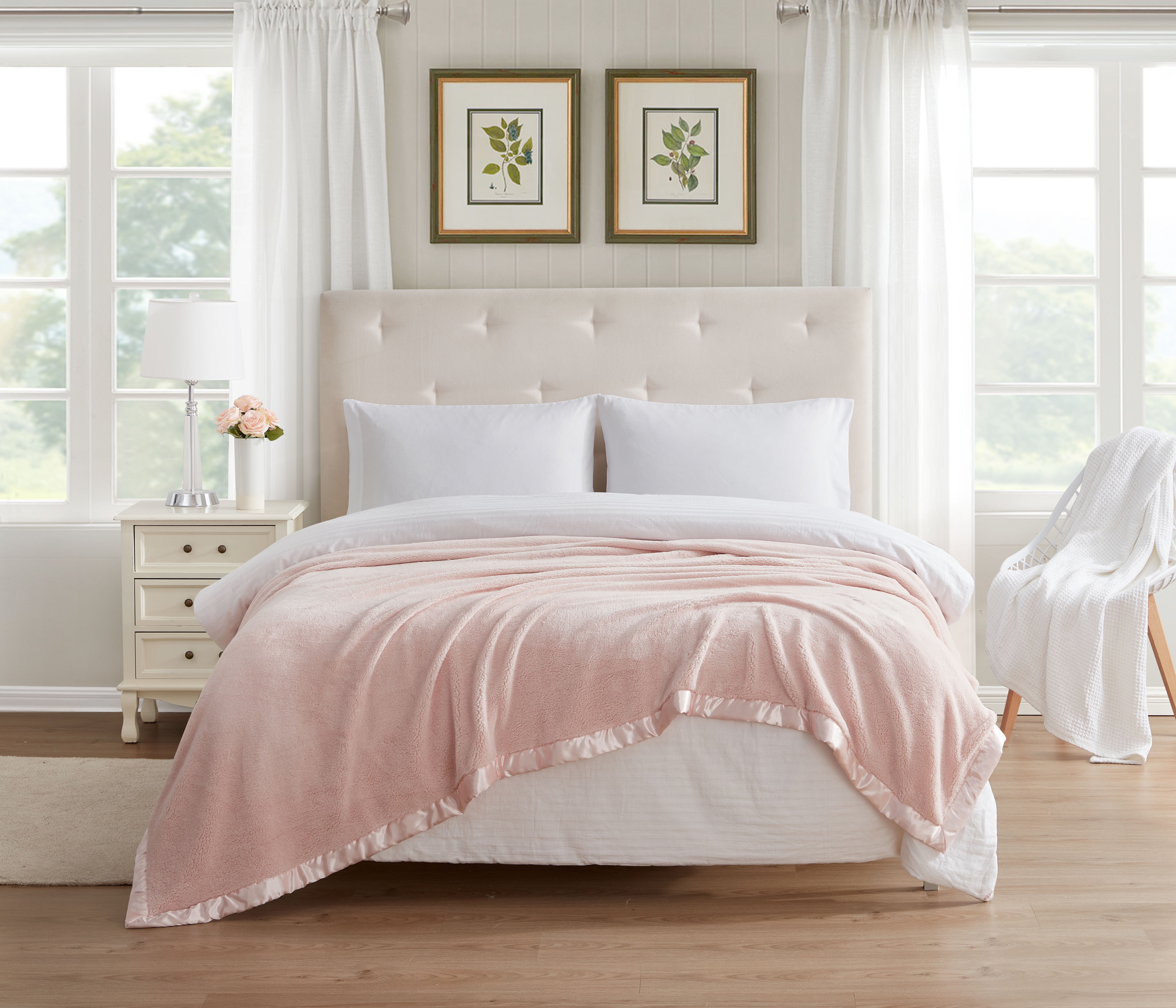Simply Shabby Chic Plush Blanket Twin Pink Walmart