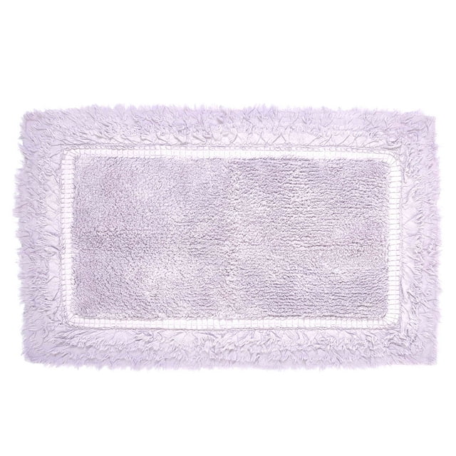 Simply Shabby Chic Ruffle Bath Rug, Lavender Linen, 20 x 30