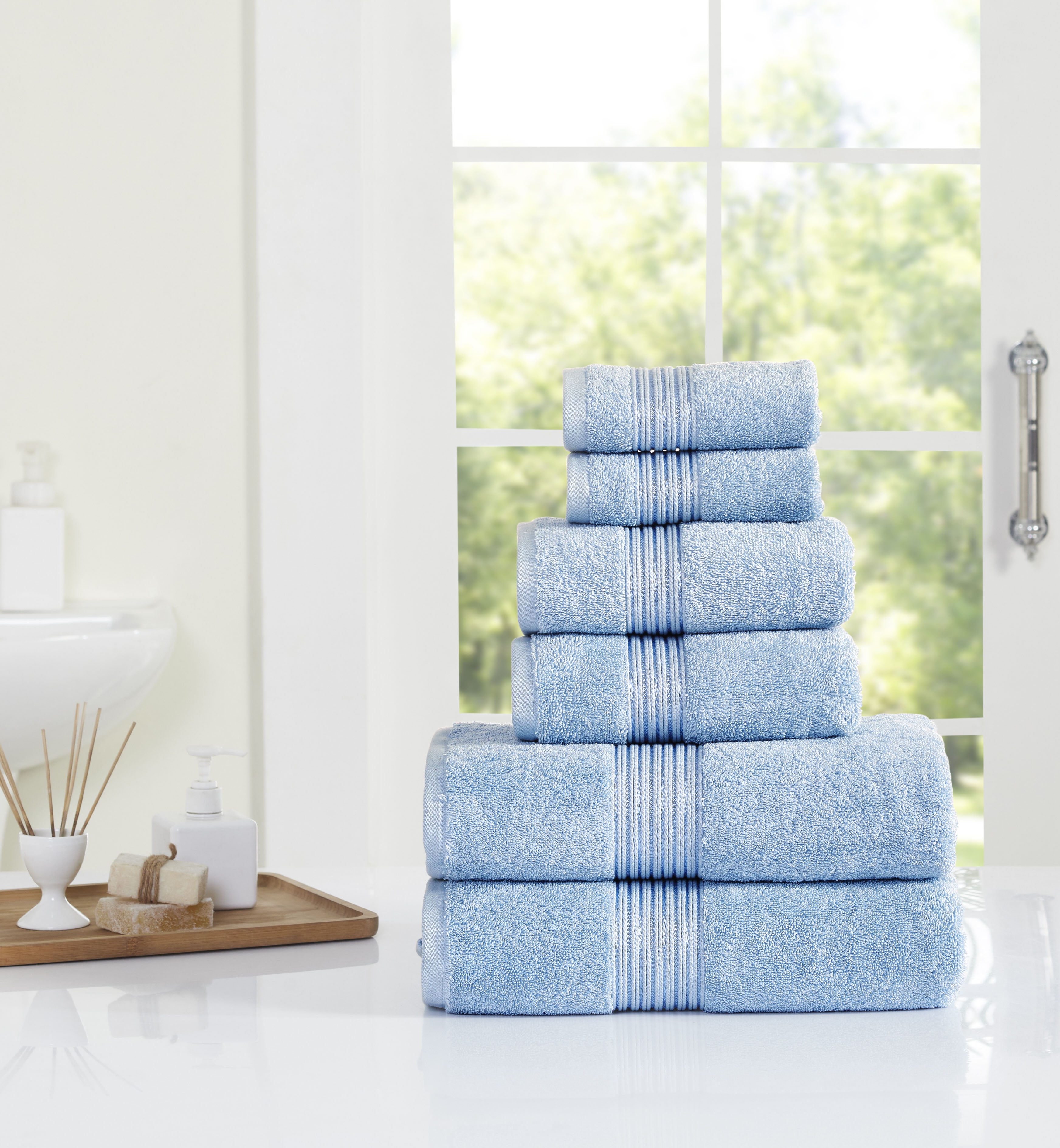 LANE LINEN Luxury Bath Towels Set - 12 Piece Set, 100% Cotton Bathroom  Towels, Zero Twist, Quick Dry Shower Towel, Absorbent Bath Towel, Soft, 4  Bath