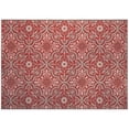 thumbnail image 1 of SimplyShade 5.25' x 7.25' Red and Beige Mosaic Outdoor Rectangular Area Throw Rug, 1 of 2