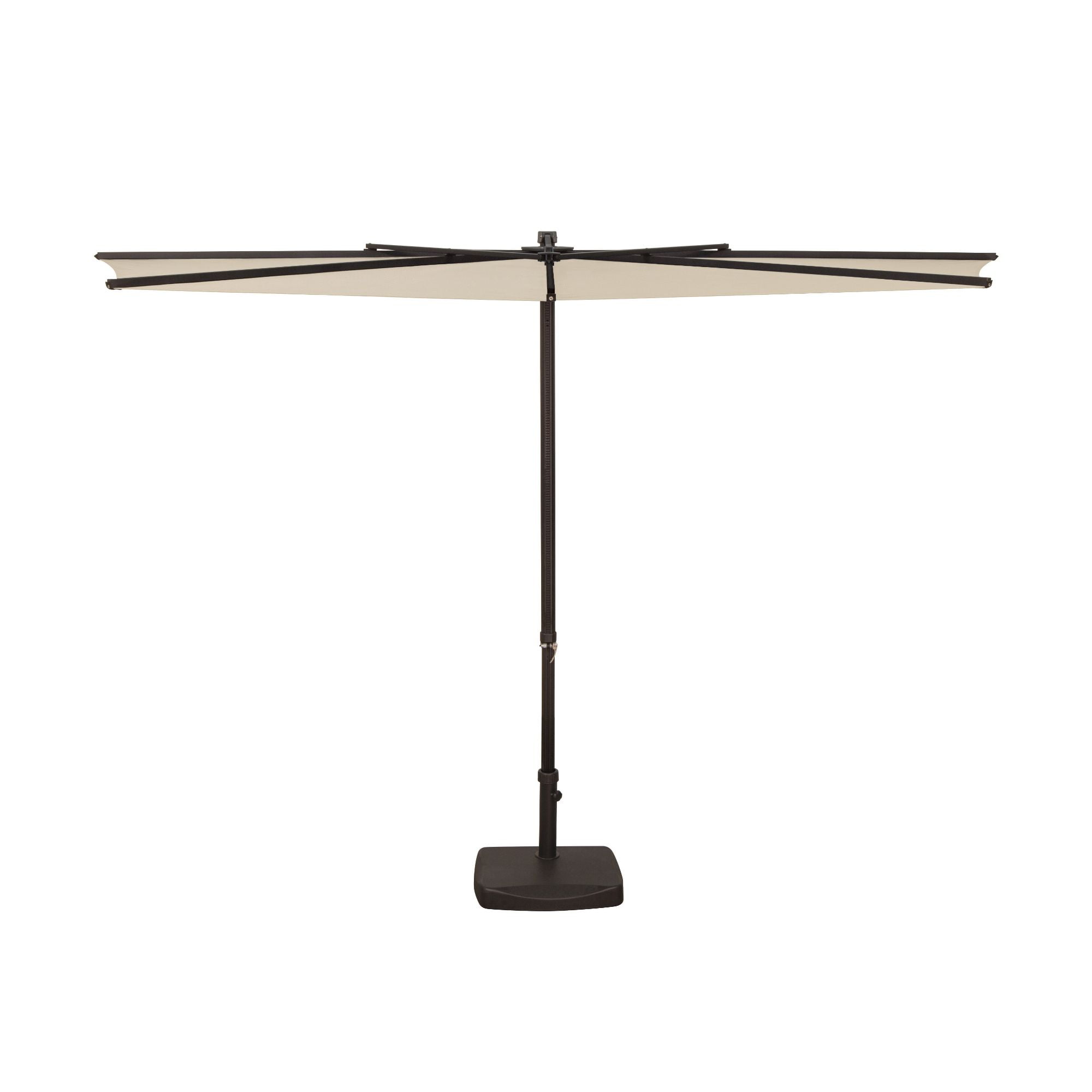 SimplyShade 9' Outdoor Patio Half Octagon Umbrella, Ivory