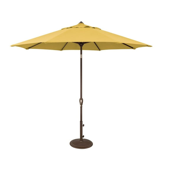Simply Shade Aruba Modern Solefin Auto Tilt Market Umbrella in Bronze/Lemon