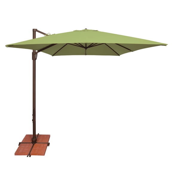 SimplyShade 10ft Outdoor Patio Market Umbrella Bali with Cross Bar Stand, Ginkgo