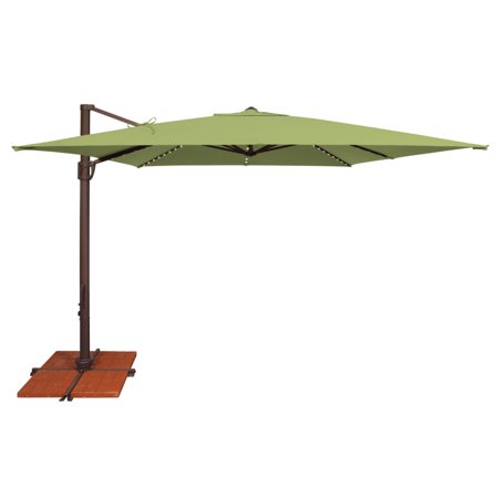 Simply Shade Bali Pro Starlight Umbrella w/ Cross Bar Stand in Bronze/Ginkgo