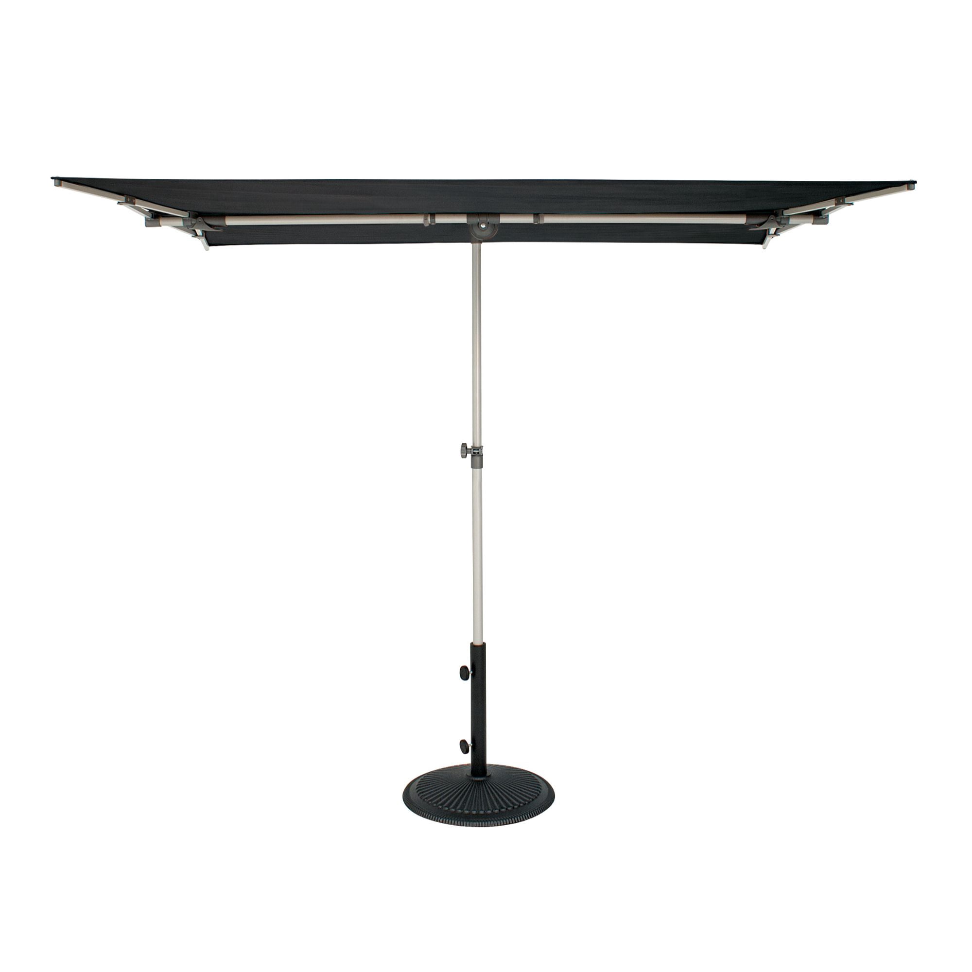 SimplyShade 6.75' Outdoor Patio Rectangle Balcony Umbrella, Black