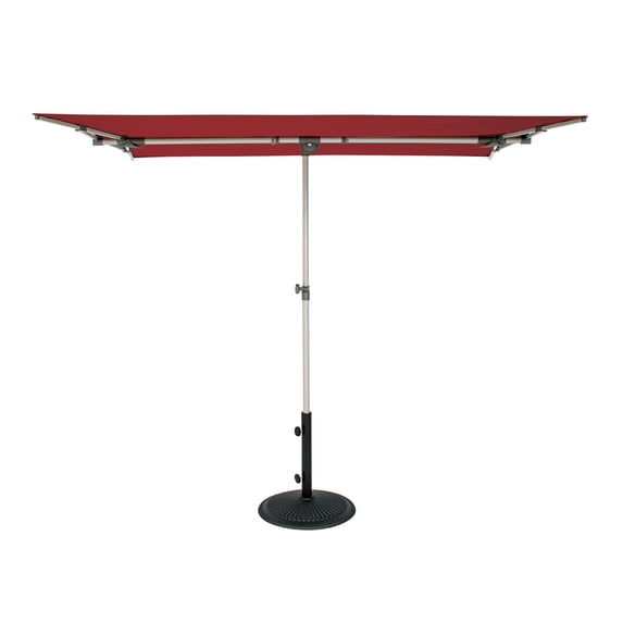 SimplyShade 6.75' Outdoor Patio Rectangle Balcony Umbrella, Red