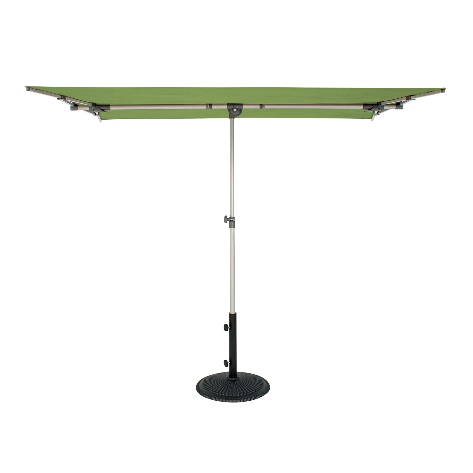 Capri Lime and Platinum Aluminum Frame Rectangle Balcony Umbrella