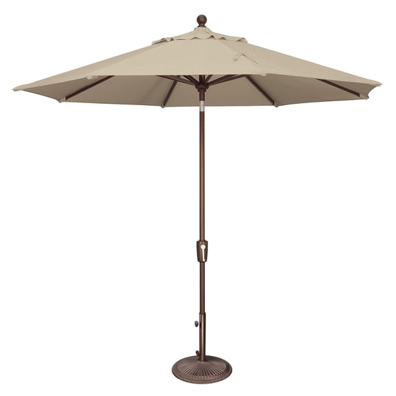 SimplyShade 9ft Outdoor Patio Octagon Umbrella with Push Button Tilt, Antique Beige