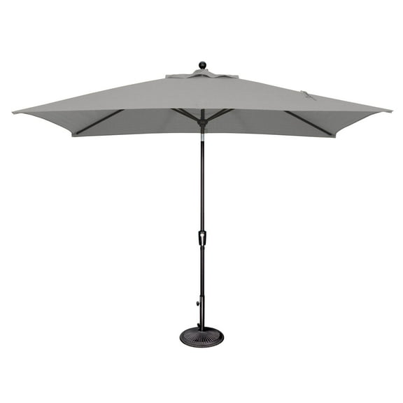 Simply Shade Catalina 120" Octagon Push Button Tilt Umbrella - Black/Cast Silver