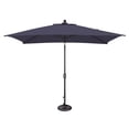 thumbnail image 1 of SimplyShade 10ft Outdoor Patio Rectangle Sunbrella Market Umbrella with Black Push Button Tilt, Navy, 1 of 9