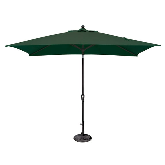 Simply Shade Catalina Octagon Push Button Tilt Umbrella in Black/Forest Green