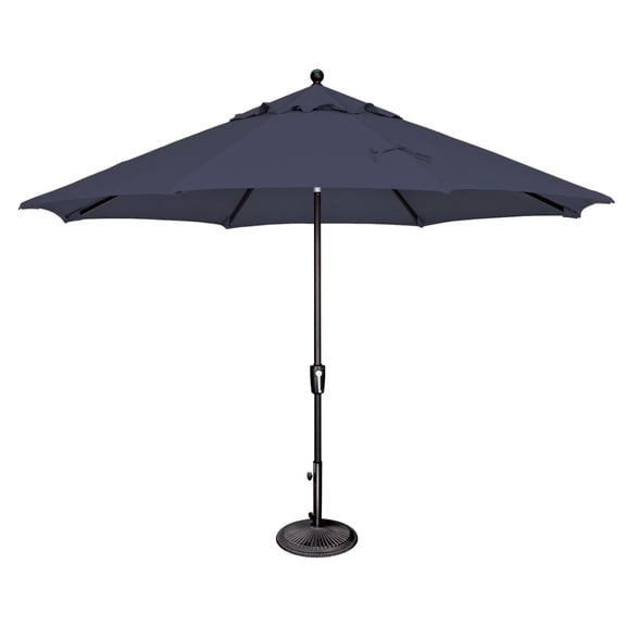 Simply Shade Catalina Octagon Push Button Tilt Umbrella in Black/Navy