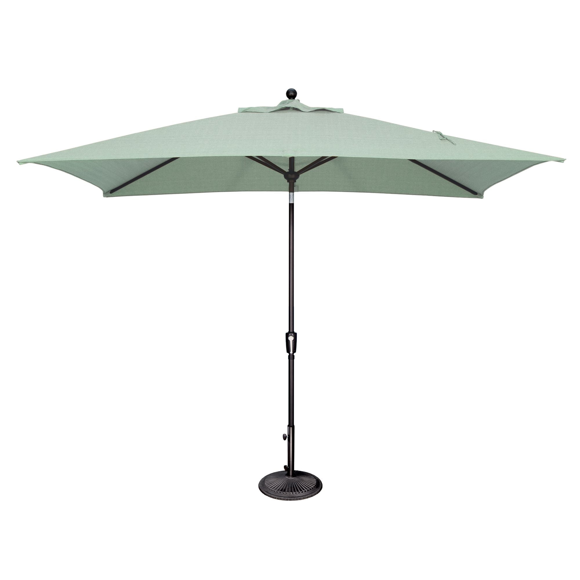 Catalina 6.6' x 10' Black and Spa Sunbrella Patio Umbrella