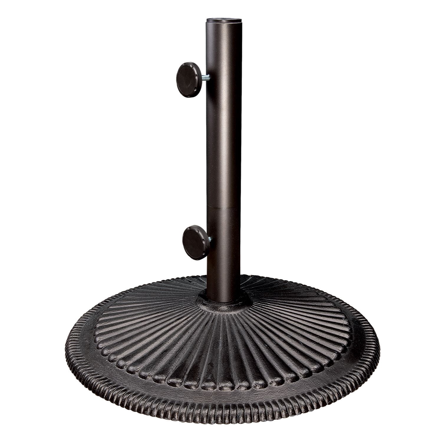 SimplyShade 20.25" Black Durable Round Umbrella Stand, 50lbs