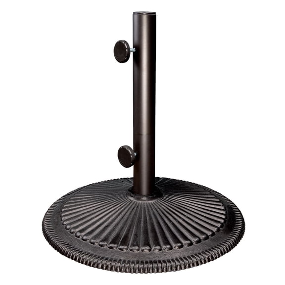 SimplyShade 20.25" Black Durable Round Umbrella Stand, 50lbs