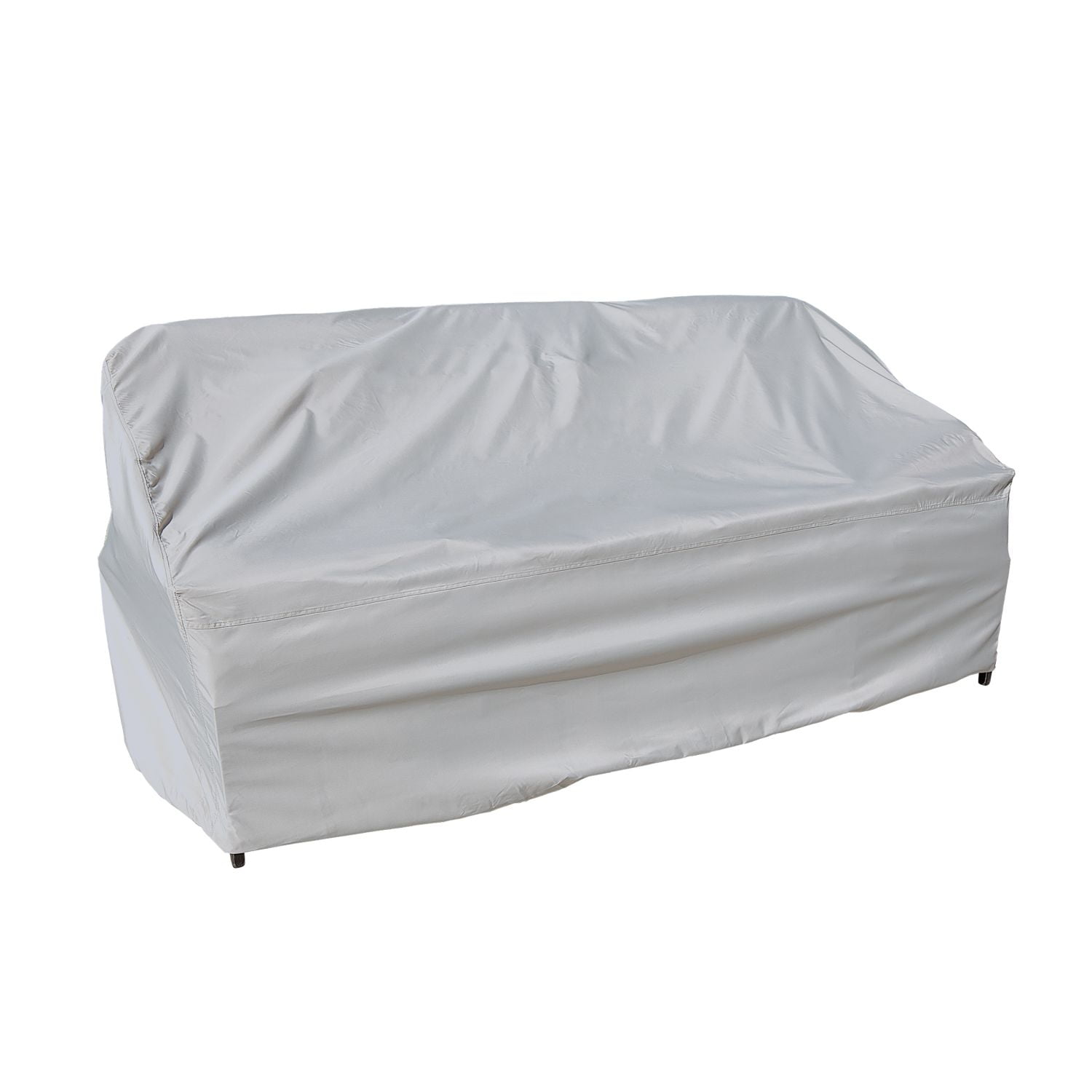 Gray Polyester Water-Resistant Sofa Cover with Elastic