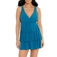 thumbnail image 1 of Simply Slim Women's and Plus Get Ruffled One Piece Swim Dress, Sizes S-3X, 1 of 4