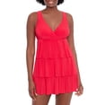 thumbnail image 1 of Simply Slim Women's and Plus Get Ruffled One Piece Swim Dress, Sizes S-3X, 1 of 3