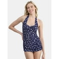 thumbnail image 1 of Simply Slim Women's and Women's Plus Glam Sheath One Piece Swimsuit, Sizes S-3X, 1 of 5