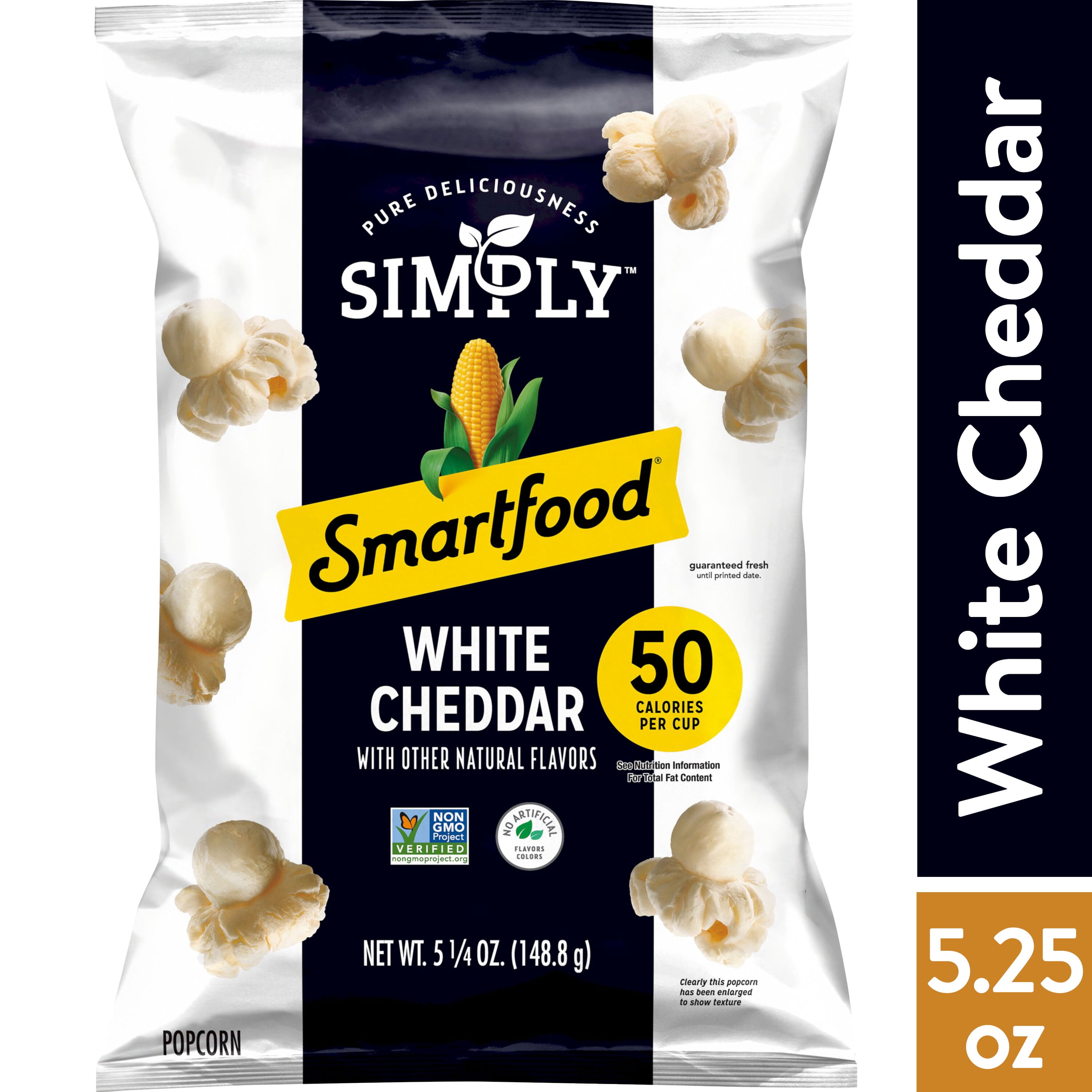 Simply Smartfood Popcorn, White Cheddar, 5.25 oz