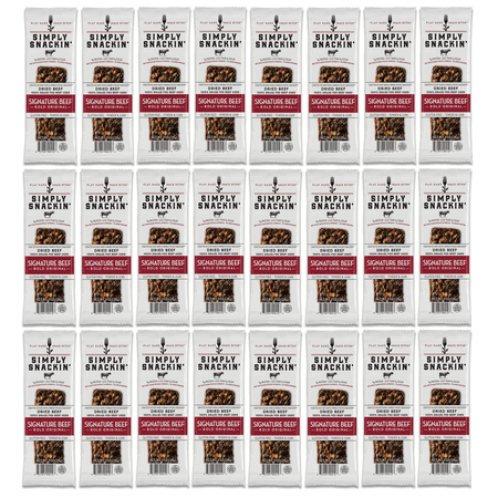 Simply Snackin' Beef Protein Snack - Signature Beef BOLD Original Size: 24-Pack