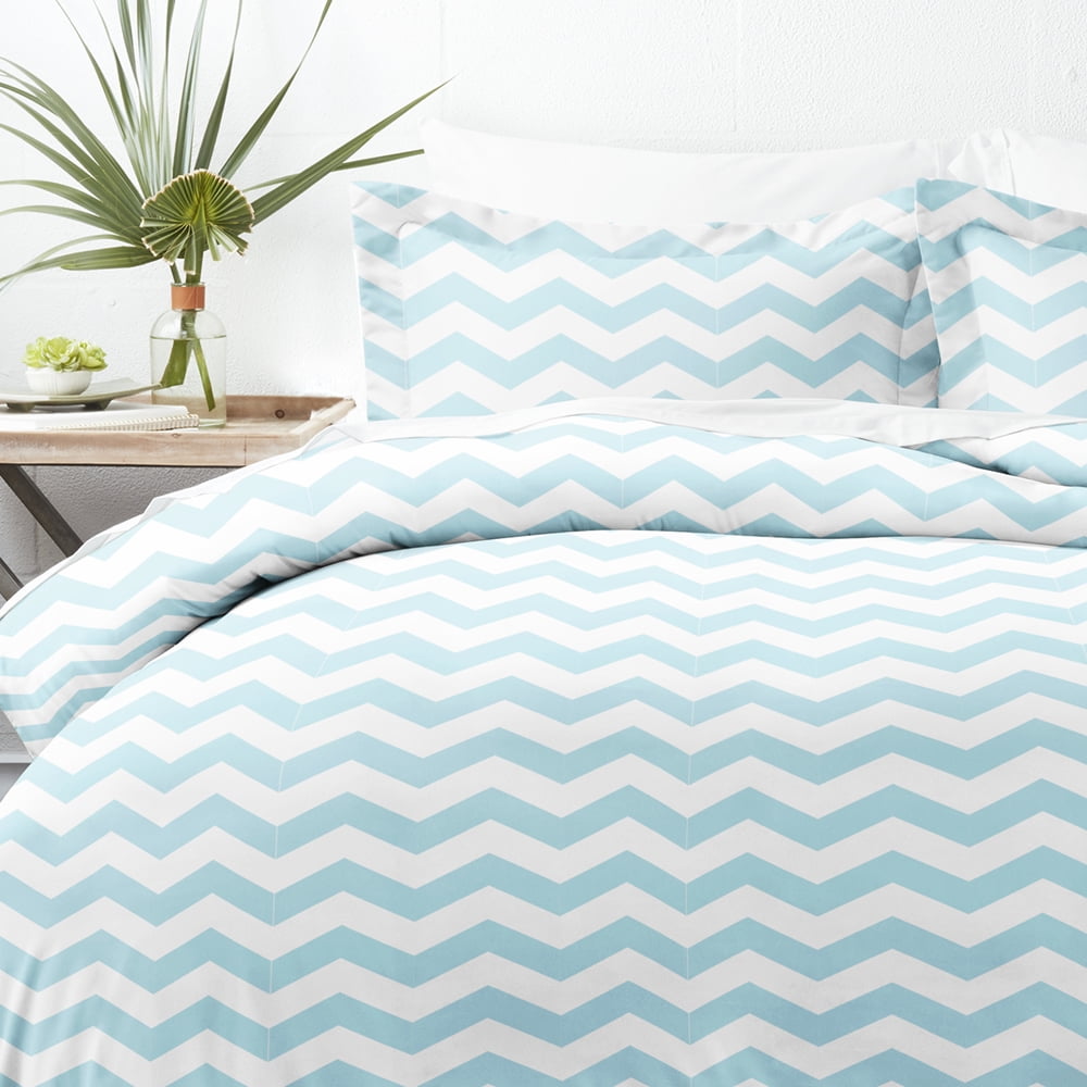 Turquoise Geometric Microfiber Twin/Twin XL Duvet Cover Set