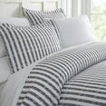 thumbnail image 1 of Simply Soft 3 Piece Puffed Rugged Stripes Duvet Cover Set, 1 of 3
