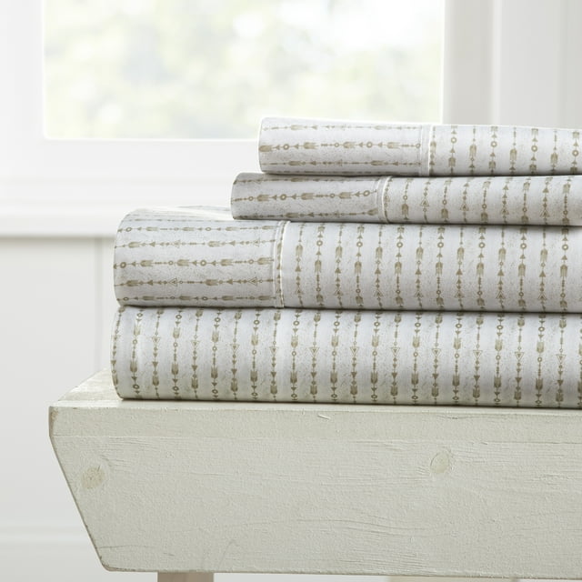 Simply Soft 4 Piece Sheet Set - Beaded Arrows Pattern