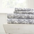 thumbnail image 1 of Simply Soft 4 Piece Sheet Set - Coarse Paisley Pattern 4 Piece Bed Sheets Set, 1 of 2
